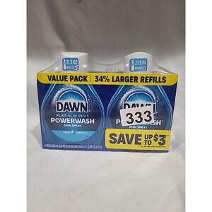 Dawn 21.5 oz. Platinum Powerwash Spray Fresh Scent Hand Dish Soap Refill 2-Pack